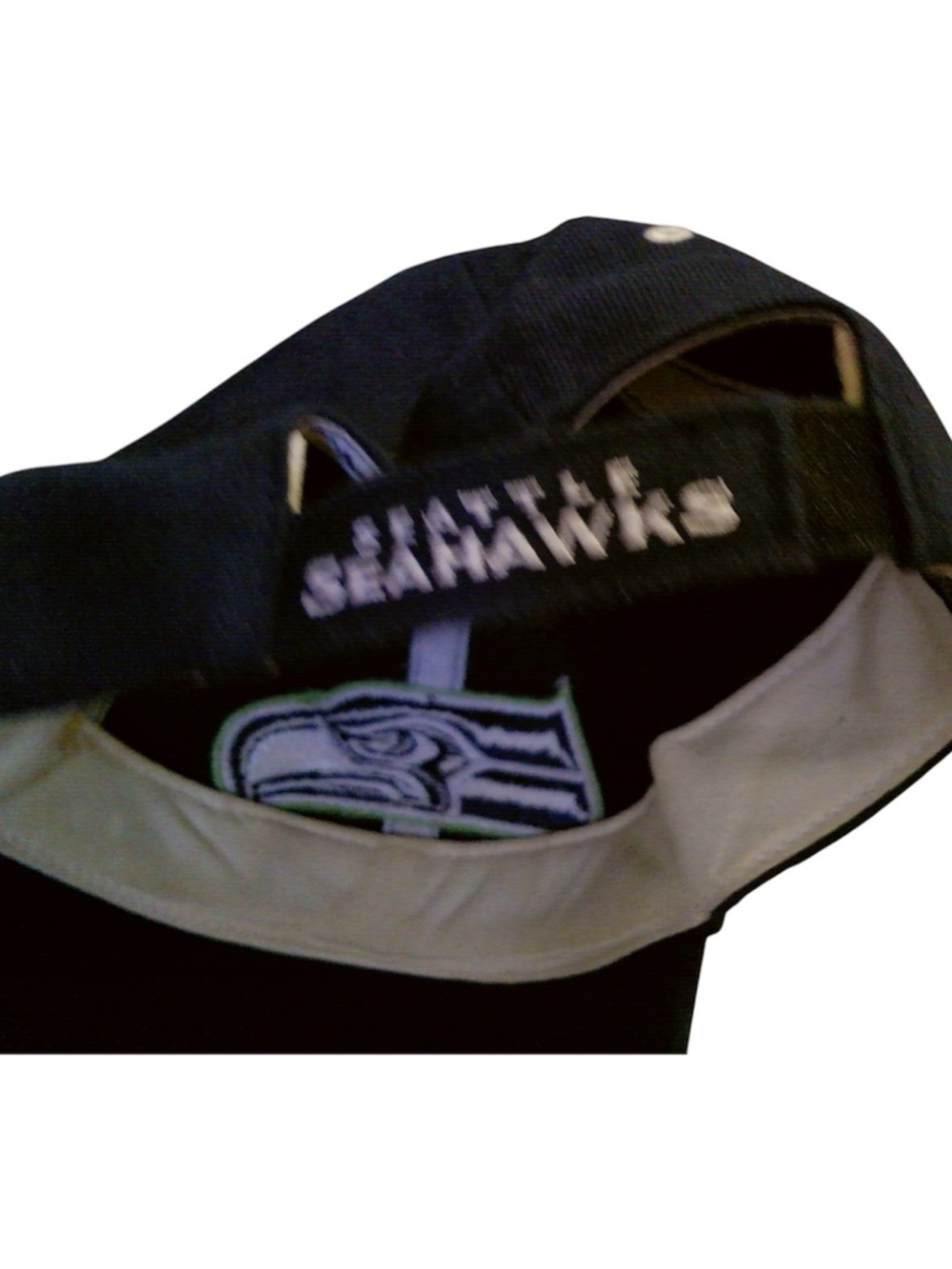 NFL Black and White Interior Panel Baseball Cap - Picture 5 of 6